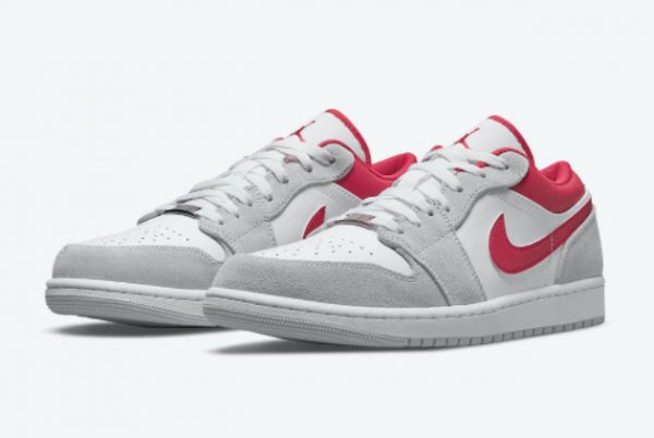 Cheap Air unc Jordan 1 Low White Grey-Red 2021 For Sale DC6991-016-2