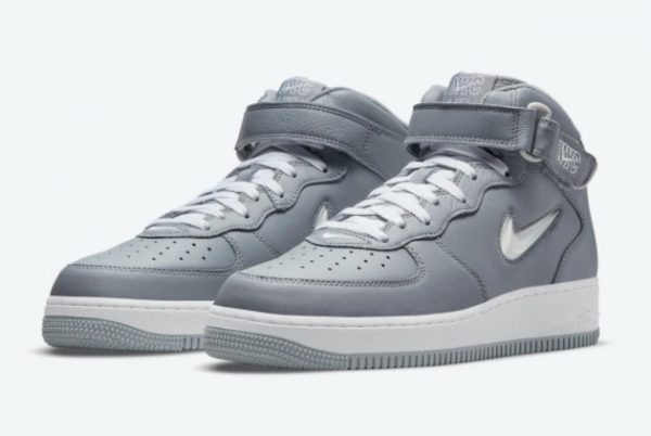Cheap Nike Air Force 1 Mid NYC Cool Grey White-Metallic Silver 2021 For Sale DH5622-001-2