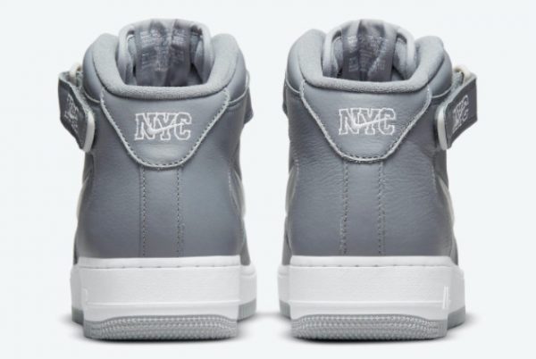 Cheap Nike Air Force 1 Mid NYC Cool Grey White-Metallic Silver 2021 For Sale DH5622-001-3