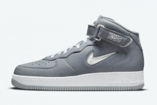 Cheap Nike Air Force 1 Mid NYC Cool Grey White-Metallic Silver 2021 For Sale DH5622-001