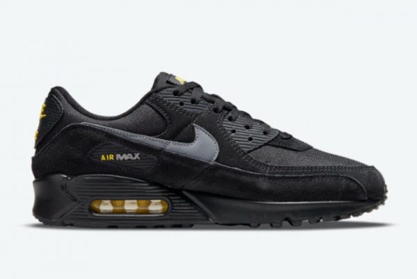 Cheap Nike Air Max 90 Black Yellow Reflective Swooshes 2021 For Sale DO6706-001-1