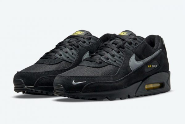 Cheap Nike Air Max 90 Black Yellow Reflective Swooshes 2021 For Sale DO6706-001-2