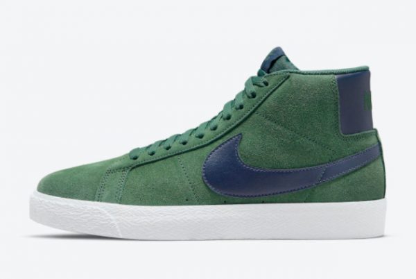 Cheap Nike SB Blazer Mid Noble Green Noble Green Midnight Navy 2021 For Sale 864349-302