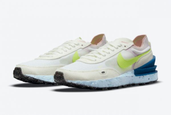 Cheap Nike Waffle One Crater White/Volt-Blue 2021 For Sale DJ9640-100-1