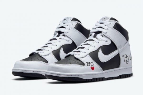Cheap Supreme x Nike SB Dunk High By Any Means Black/White-Varsity Red 2021 For Sale DN3741-002-2