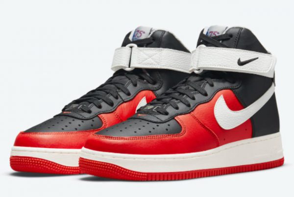 Latest NBA x Nike Air Force 1 High 75th Anniversary Black Chile Red-White-Sail 2021 For Sale DC8870-001-2
