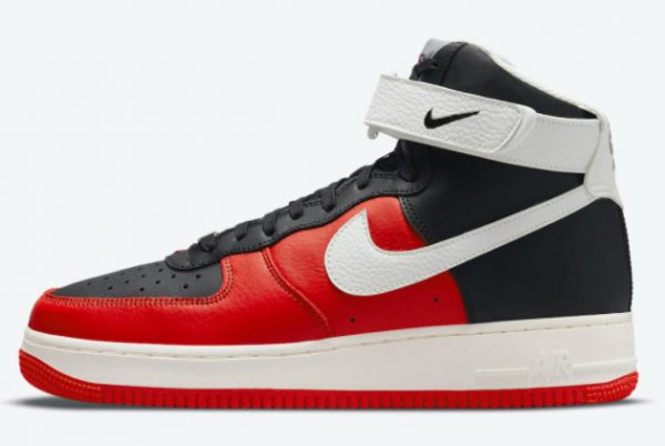 Latest NBA x Nike Air Force 1 High 75th Anniversary Black Chile Red-White-Sail 2021 For Sale DC8870-001