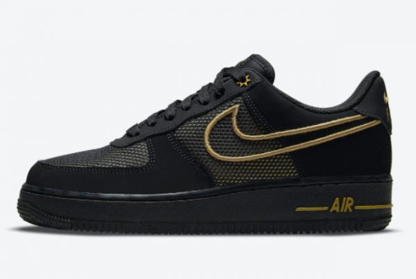Latest Nike Air Force 1 Low Legendary Black Gold 2021 For Sale DM8077-001