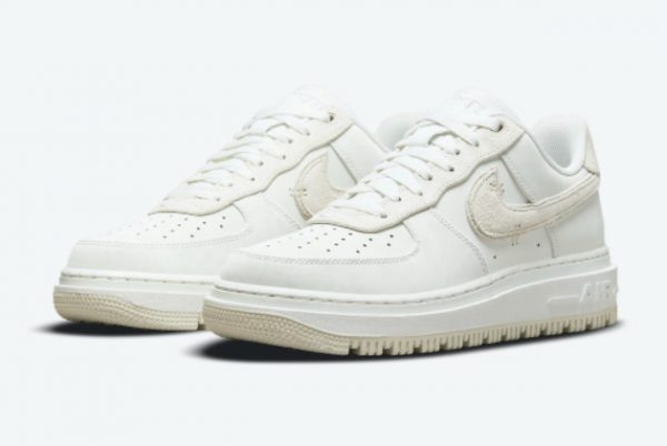 Latest Nike Air Force 1 Luxe Summit White Summit White Summit White-Light Bone 2021 For Sale DD9605-100-2