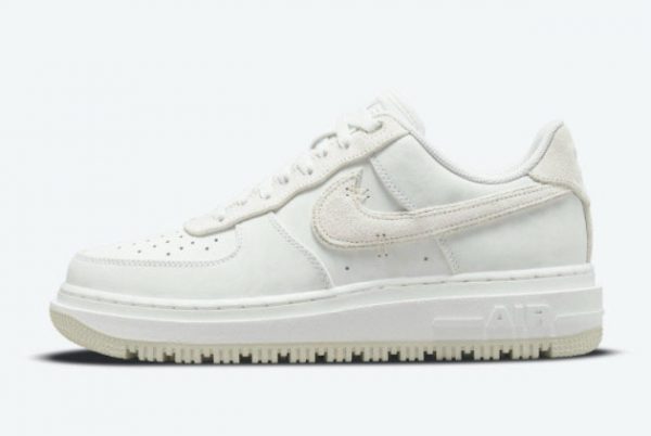 Latest Nike Air Force 1 Luxe Summit White Summit White Summit White-Light Bone 2021 For Sale DD9605-100