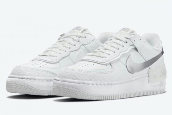 Latest Nike Air Force 1 Shadow White Silver 2021 For Sale DQ0837-100-2