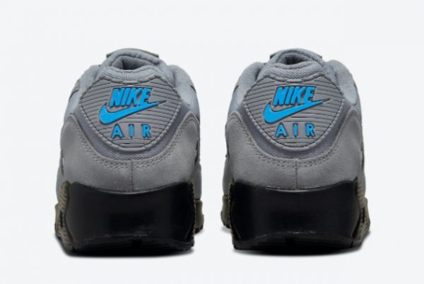 Latest Nike Air Max 90 Grey Blue Black 2021 For Sale DO6706-002-2