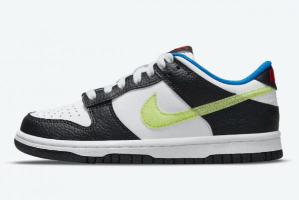 latest nike turbo dunk low gs giant hangtags white black volt 2021 for sale dq0977 100 600x402