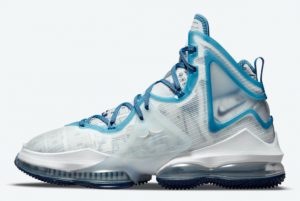 Latest Nike LeBron 19 Space Jam White Blue 2021 For Sale DC9338-100