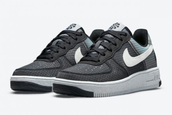 New Nike Air Force 1 Crater Black Grey 2021 For Sale DC9326-001-1