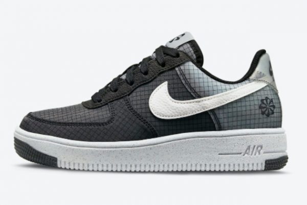 New Nike Air Force 1 Crater Black Grey 2021 For Sale DC9326-001