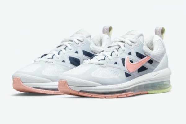 New Nike Air Max Genome WMNS White Grey-Pink-Green 2021 For Sale DC4057-100-1