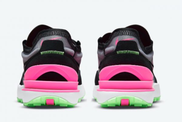 New Nike Waffle One Black Neon Green-Pink 2021 For Sale DM8143-100-2