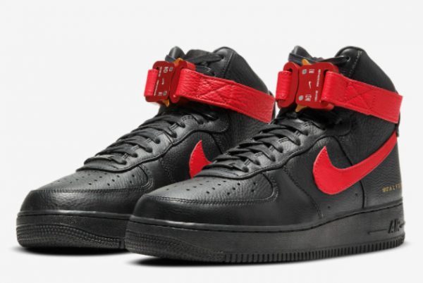 Cheap Alyx x Nike Air Force 1 High Black/University Red 2021 For Sale CQ4018-004-2