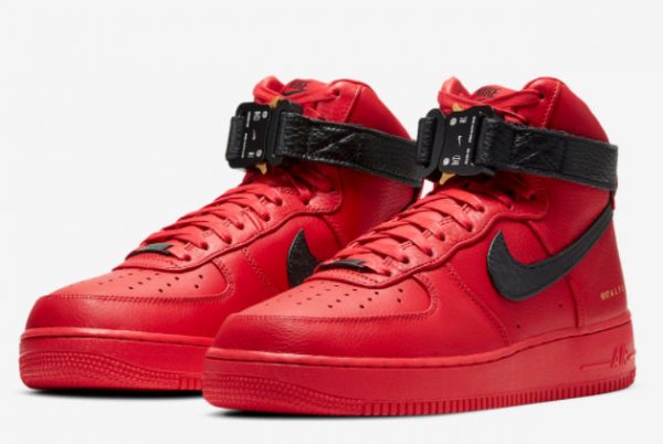 Cheap Alyx x Nike Air Force 1 High University Red/Black 2021 For Sale CQ4018-601-2