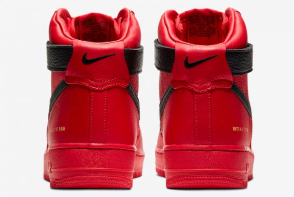 Cheap Alyx x Nike Air Force 1 High University Red/Black 2021 For Sale CQ4018-601-3