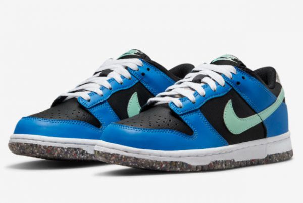 Cheap Nike Dunk Low GS Crater Black Blue 2021 For Sale DR0165-001-2