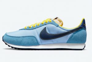 Cheap Nike Waffle Trainer 2 Psychic Blue Yellow Strike-Sail-Blue Void 2021 For Sale DM8323-400
