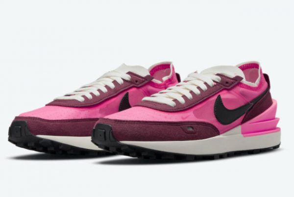 Cheap Nike Women Waffle One Bright Pink Burgundy 2021 For Sale DQ0855-600-1