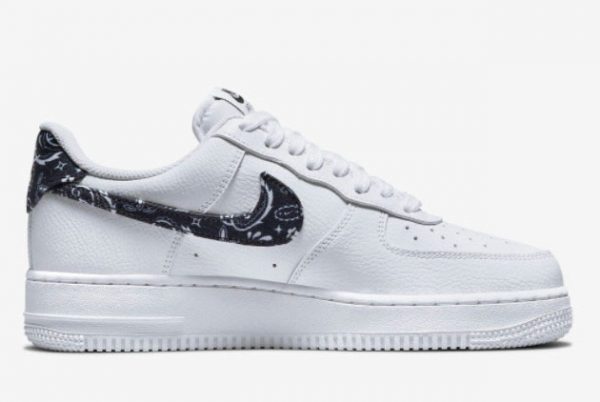 Latest Nike Air Force 1 Low Black Paisley White Black-White 2021 For Sale DH4406-101-1