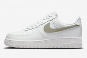 Latest tuxedo Nike Air Force 1 Low Glitter Swoosh 2021 For Sale DH4407-101