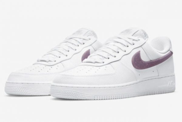 Latest Nike Air Force 1 Low Glitter Swoosh Purple Glitter 2021 For Sale DH4407-102-2