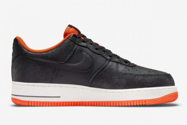 Latest Nike Air Force 1 Low Halloween Black Black-Starfish-Sail 2021 For Sale DC8891-001-1