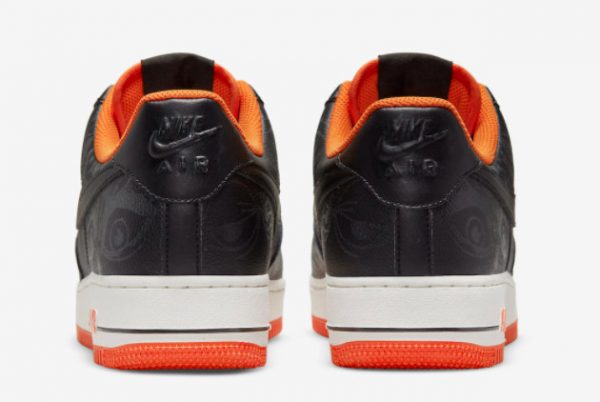 Latest Nike Air Force 1 Low Halloween Black Black-Starfish-Sail 2021 For Sale DC8891-001-3