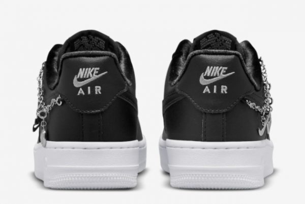 Latest Nike Air Force 1 Low LX Lucky Charms Black Black-Metallic Silver 2021 For Sale DD1525-001-3