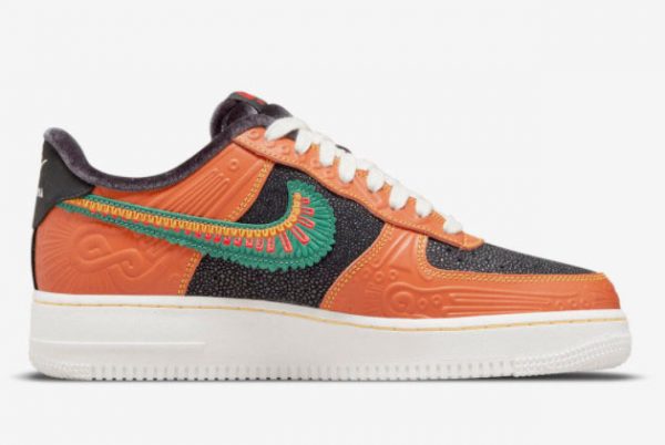 Latest Nike Air Force 1 Low Siempre Familia Sport Spice Black-University Gold-Green Noise 2021 For Sale DO2157-816-1