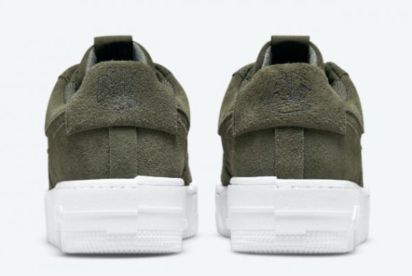 Latest Nike Air Force 1 Pixel Dark Green Suede 2021 For Sale DQ5570-300-2