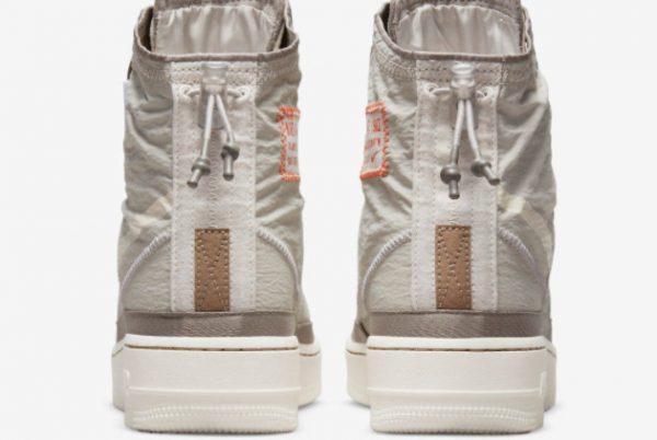Latest Nike Air Force 1 Shell WMNS Sail Orange 2021 For Sale DO7450-211-3