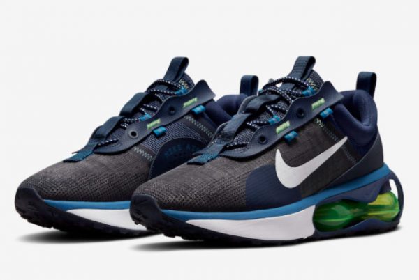 Latest Nike Air Max 2021 Obsidian Obsidian Lime Glow-Brigade Blue-White 2021 For Sale DH4245-400-2