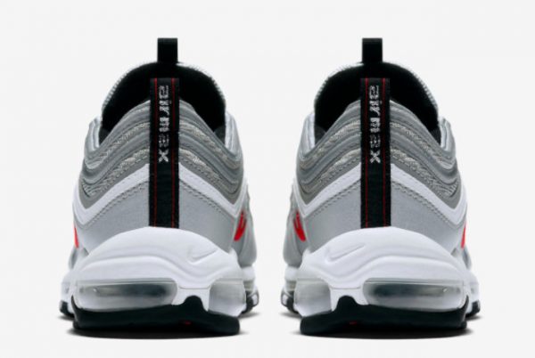 Latest Nike Air Max 97 Silver Bullet Metallic Silver Varsity Red-Black-White 2022 For Sale-2
