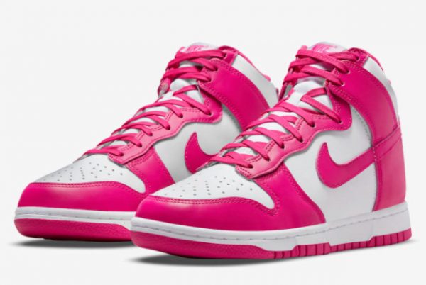 Latest Nike Dunk High WMNS Pink Prime White Pink Prime 2021 For Sale DD1869-110-2