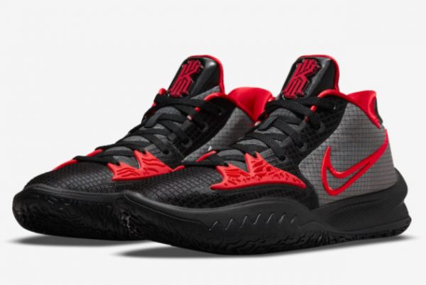 Latest Nike Kyrie Low 4 Bred Black White-University Red 2021 For Sale CW3985-006-2