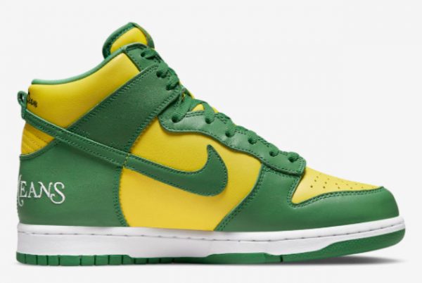 Latest Supreme x Nike SB Dunk High By Any Means Brazil 2021 For Sale DN3741-700-1
