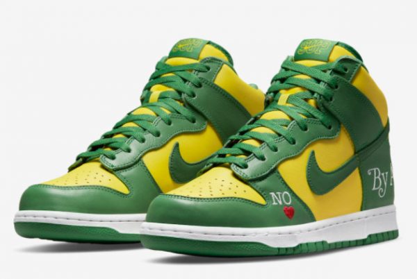 Latest Supreme x Nike SB Dunk High By Any Means Brazil 2021 For Sale DN3741-700-2
