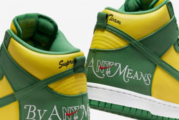 Latest Supreme x Nike SB Dunk High By Any Means Brazil 2021 For Sale DN3741-700-4
