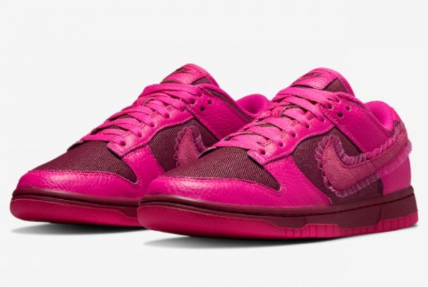 Cheap Nike Dunk Low WMNS Valentine’s Day Team Red Pink Prime 2022 For Sale DQ9324-600-2
