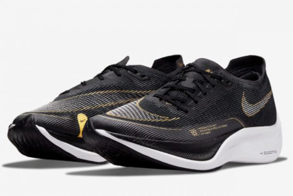 Cheap Nike ZoomX VaporFly NEXT% 2 Gold Coin Black Metallic Gold Coin-White 2021 For Sale CU4123-001-2