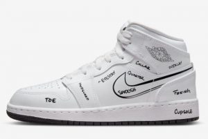 Latest We first shared some first images of the upcoming Air Jordan 1 Mid GS Schematic White Black 2021 For Sale DQ1864-100