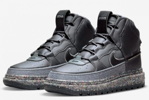 Latest Nike Air Force 1 Boot Crater Dark Smoke Grey Black-Smoke Grey 2021 For Sale DD0747-001-2