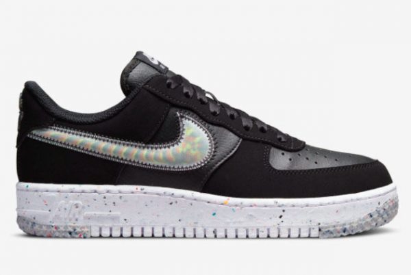 Latest Nike Air Force 1 Crater Black Colorful Swooshes 2021 For Sale DH0927-001-1