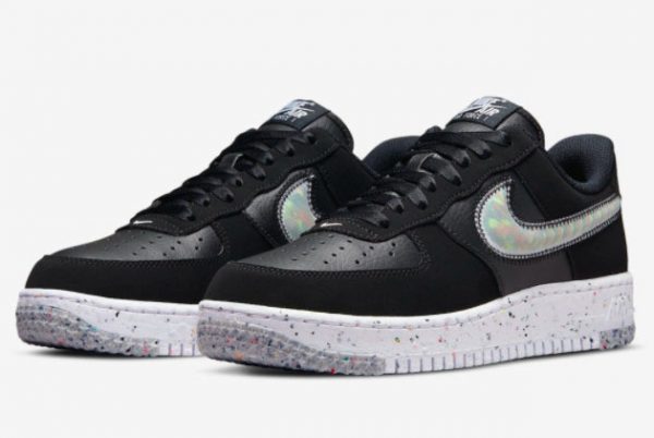 Latest Nike Air Force 1 Crater Black Colorful Swooshes 2021 For Sale DH0927-001-2